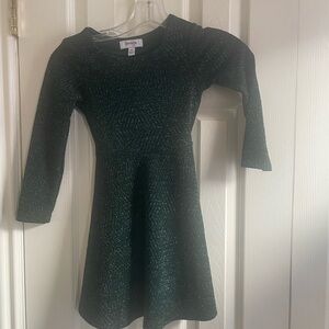 Speechless Glittery Dark Green Kids Dress